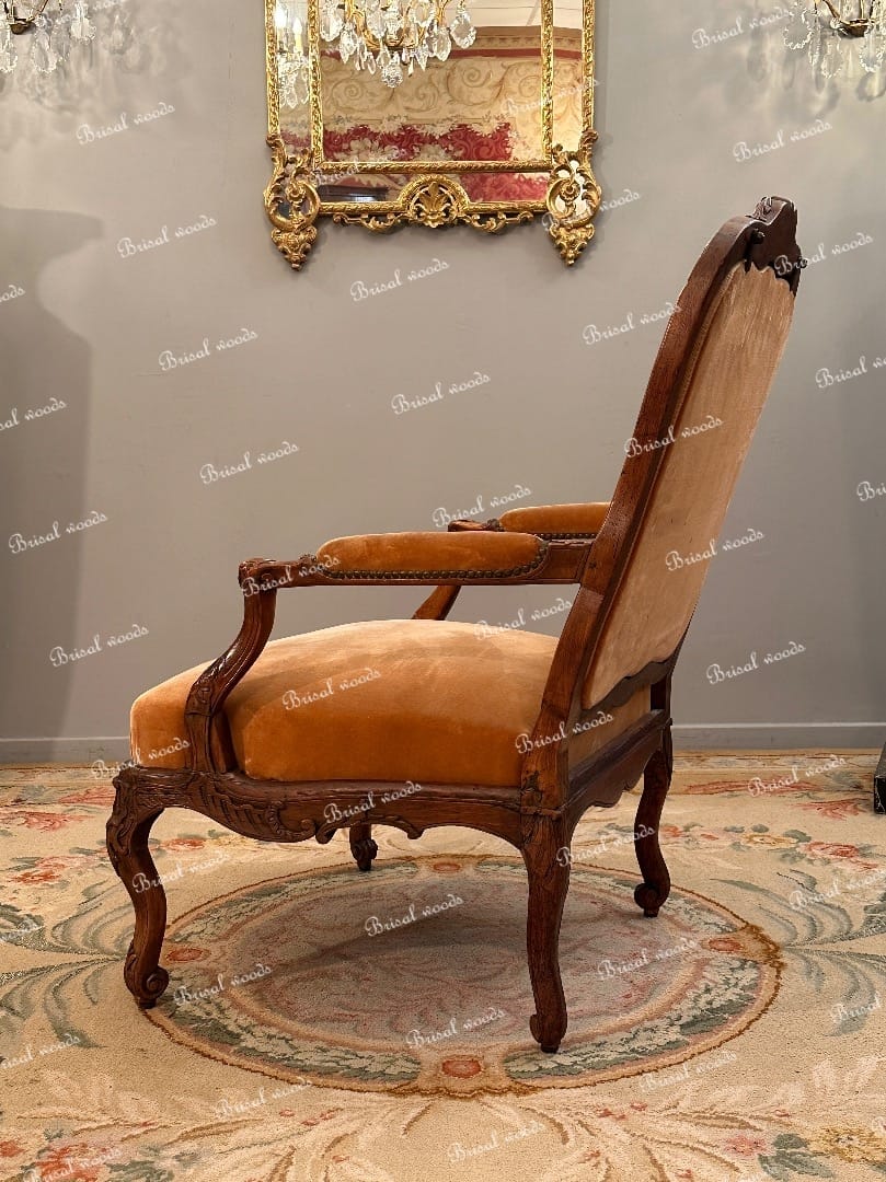 Armchair With Walnut Frame, Regency